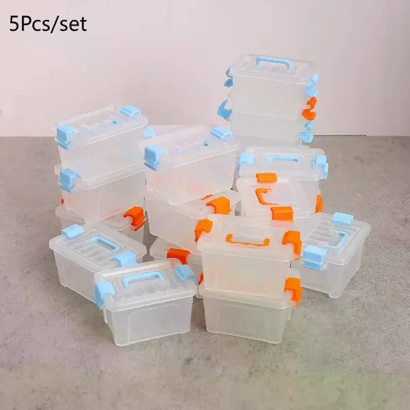 5 Stuks Poppenhuis Mini Opbergdoos Clear Toolbox Model Poppenhuis Thuis Woondecoratie Poppenhuis Micro Scène Decor Props