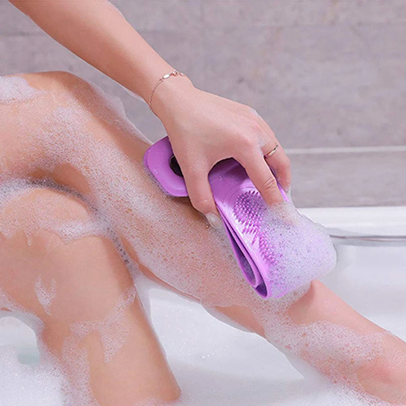 New Body Brush Silicone Dirt Scrub Towel Back Brush Bathroom Brush Bathroom Supplies Shower Brush Exfoliation Shower Brush