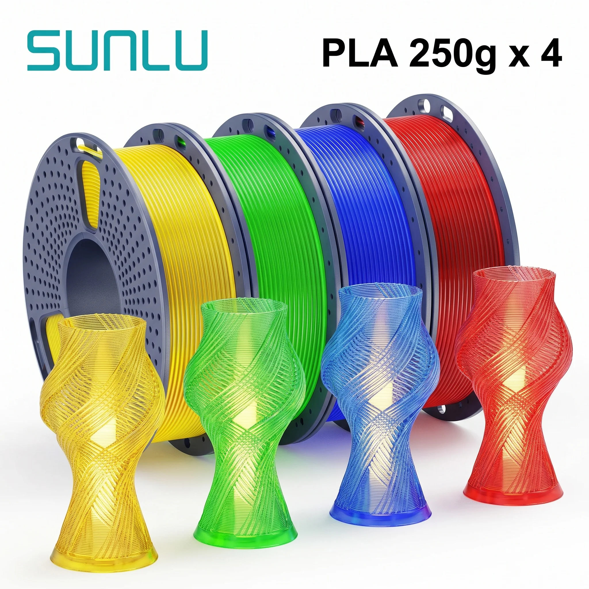 SUNLU Filament-Bundle 4/8 Spulen 250g X 4 Filament Seide PLA Matt PLA PETG für 3D-Drucker