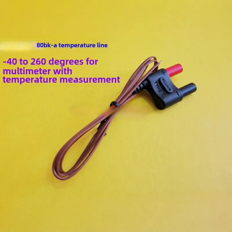 1Pc for Fluke 17B+ Temperature Wire 87V179 Thermocouple FLUKE 80BK-A Temperature Wire Test Probe