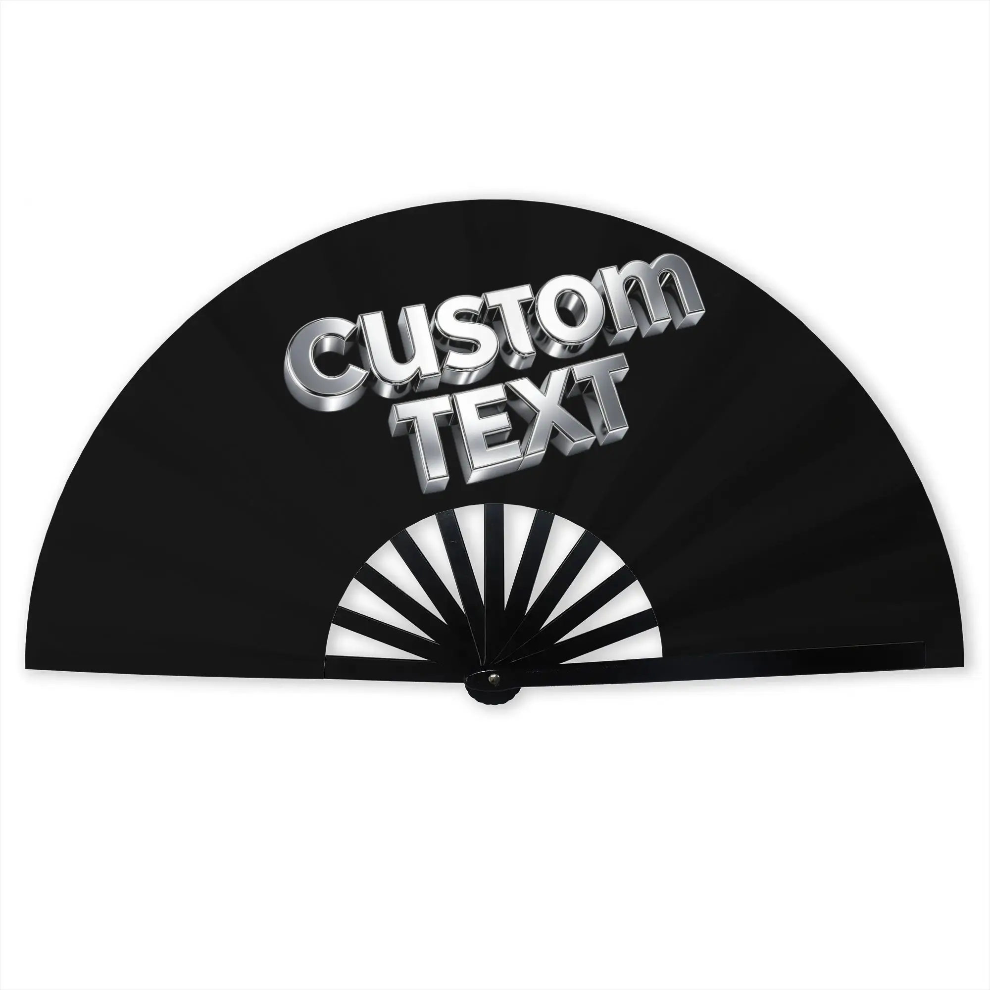 Customized Custom Text Portable Pocket Fan Outdoor  Polyester Folding Fan Chinese Dance Handheld Cooling Fans