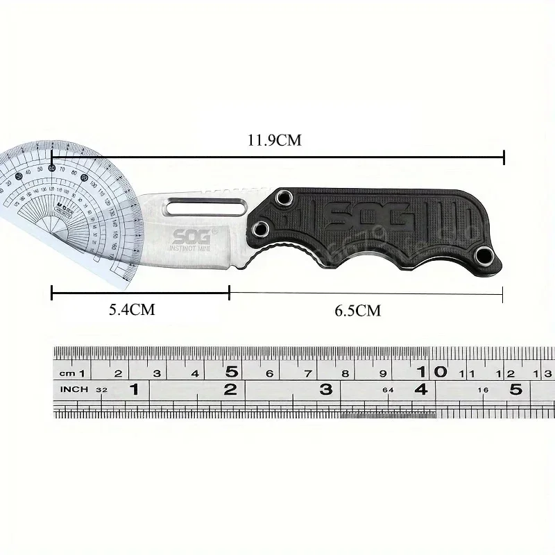 Mini Fixed Blade Knife with Sheath 5Cr15MoV Blade Portable Outdoor Camping Hunting Tactical Survival Knife EDC Self-defense Tool image 6