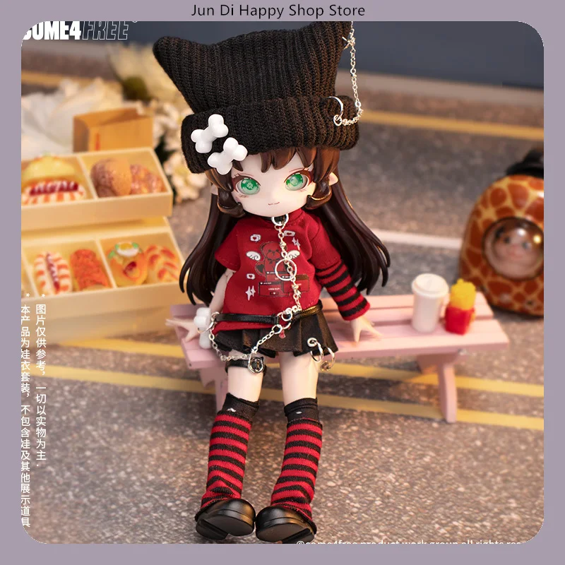 COME4FREE 1/12 BJD Vestiti per bambole Serie quotidiana Disordinato Orsetto Dress Outfit Set per vestiti per bambole OB11