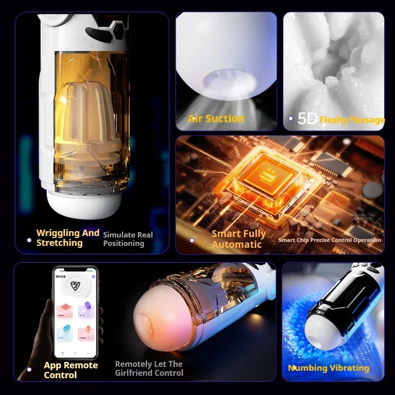 الرجال جهاز استمناء تهتز فراغ مص النطق النشوة الجنسية المثيرة جيب كس APP التحكم عن بعد لعبة الجنس الذكور 18 +