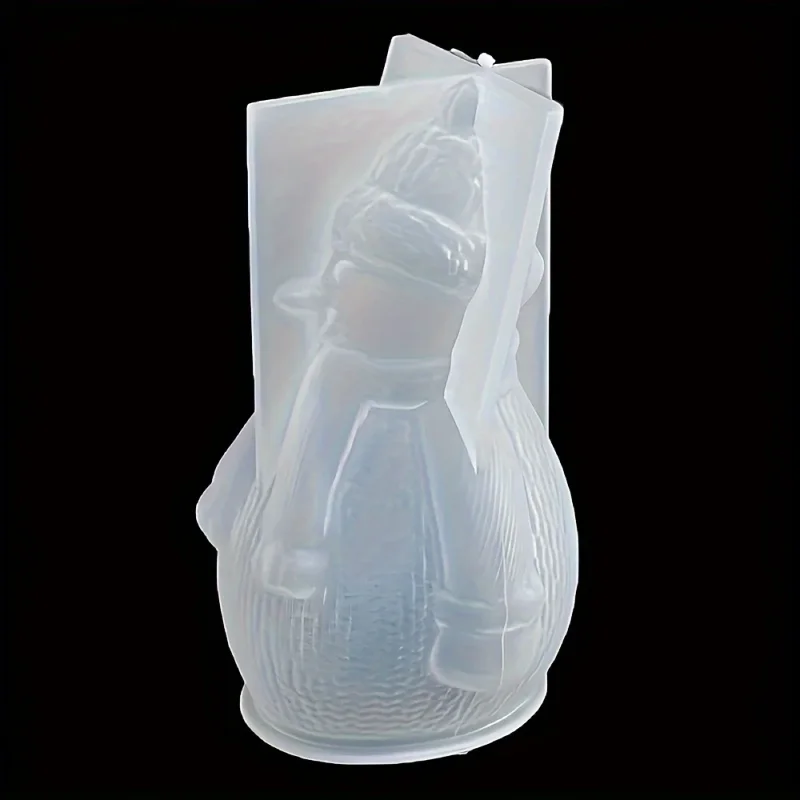 قالب سيليكون لشمعة رجل الثلج لصابون الجبس الراتنج الحرف اليدوية تصميم عيد الميلاد ديكور المنزل وهدايا العيد