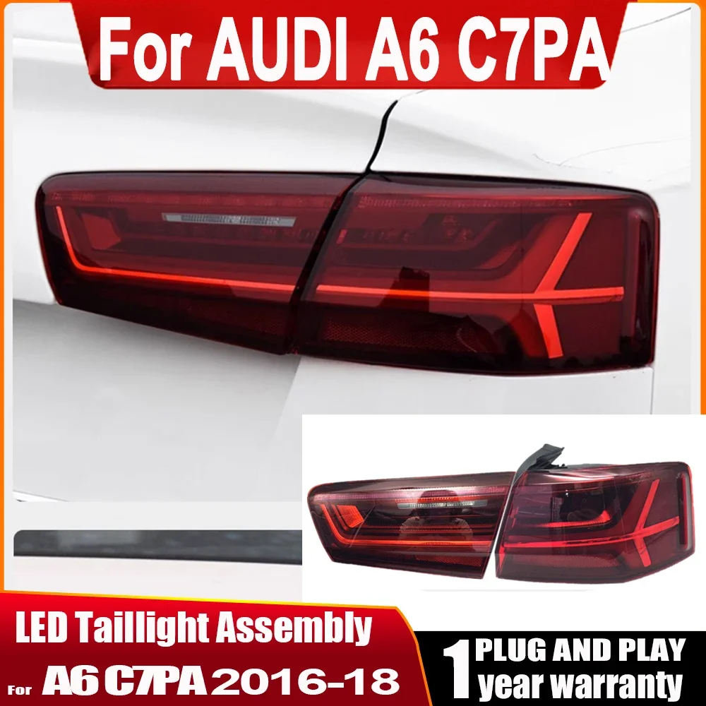 

LED Rear Taillight For Audi A6 C7PA 2016 2017 2018 Auto Turn Signal Lights Car Reversing Fog Lamp Assembly 4G5945095E 4G5945096E