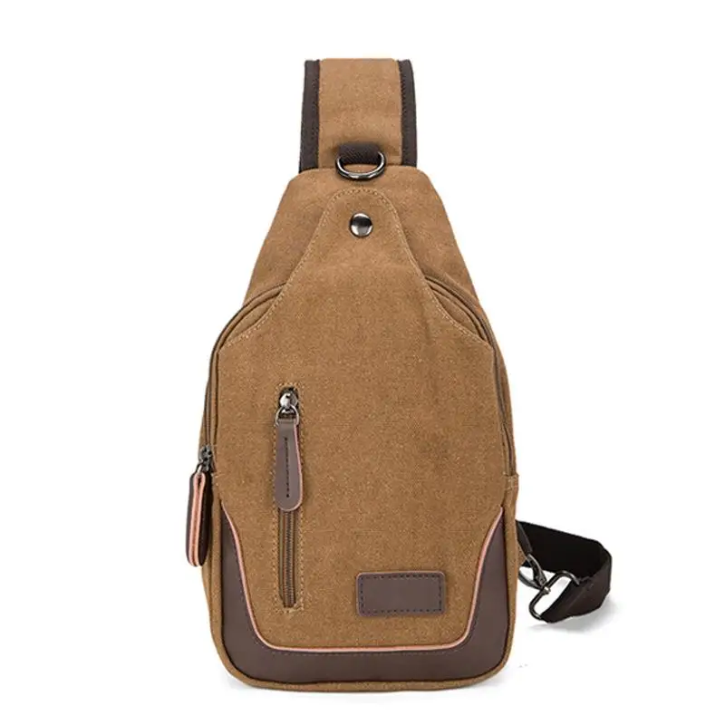 

New Fashion Canvas Chest Bag Trend New Men's Single Shoulder Crossbody Fashion Casual Outdoor Sports Cycling Washed Canvas