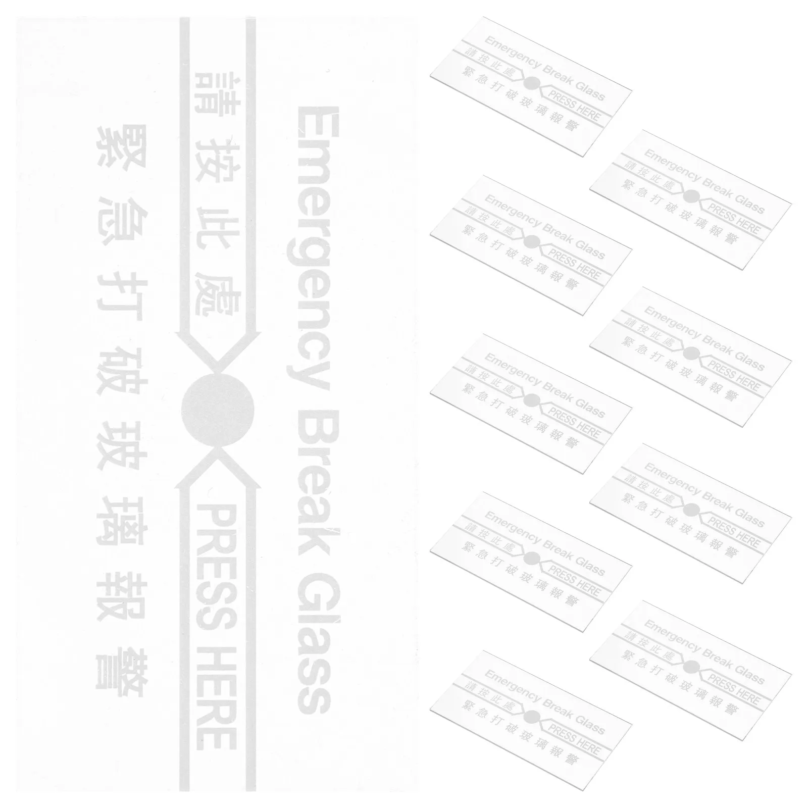 

10Pcs Fire Alarm Manual Switch Cover Glass Replacement High Temperature Resistant Waterproof Emergency Safety Break Glass Pane