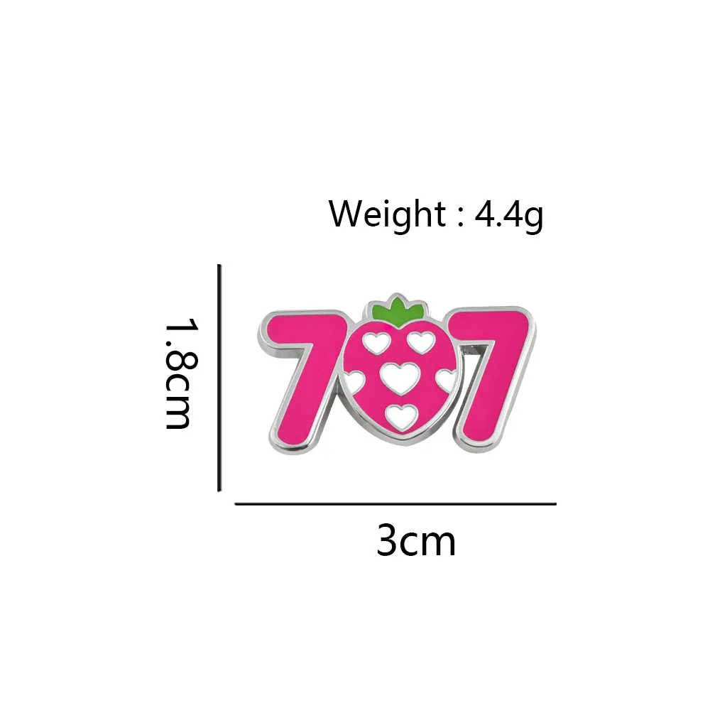 Anime NANA Brosche Zimmer 707 Rosa Erdbeer-Metallabzeichen Yazawa Ai Emaille-Pin Kawaii Mädchen Schmuck Fan-Geschenk – Detail 3