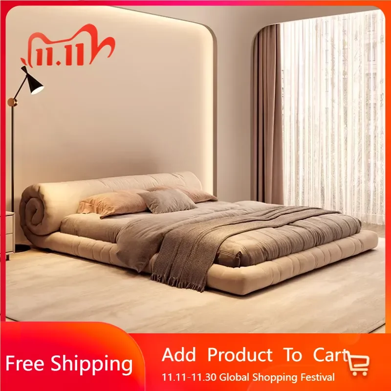 

Comfortable Minimalist Beds Beauty American Style Lazy Simple Designer Beds High Quality Simple Wood Cama Casal Furniture