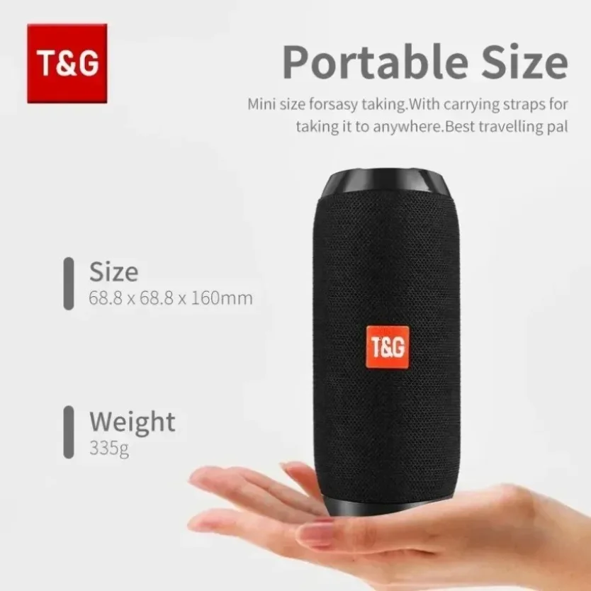 TG117 Waterproof Bluetooth Loudspeaker TWS Wireless Stereo Surround Sound Box Support TF‑Card FM Radio Outdoor Music Playback view 4