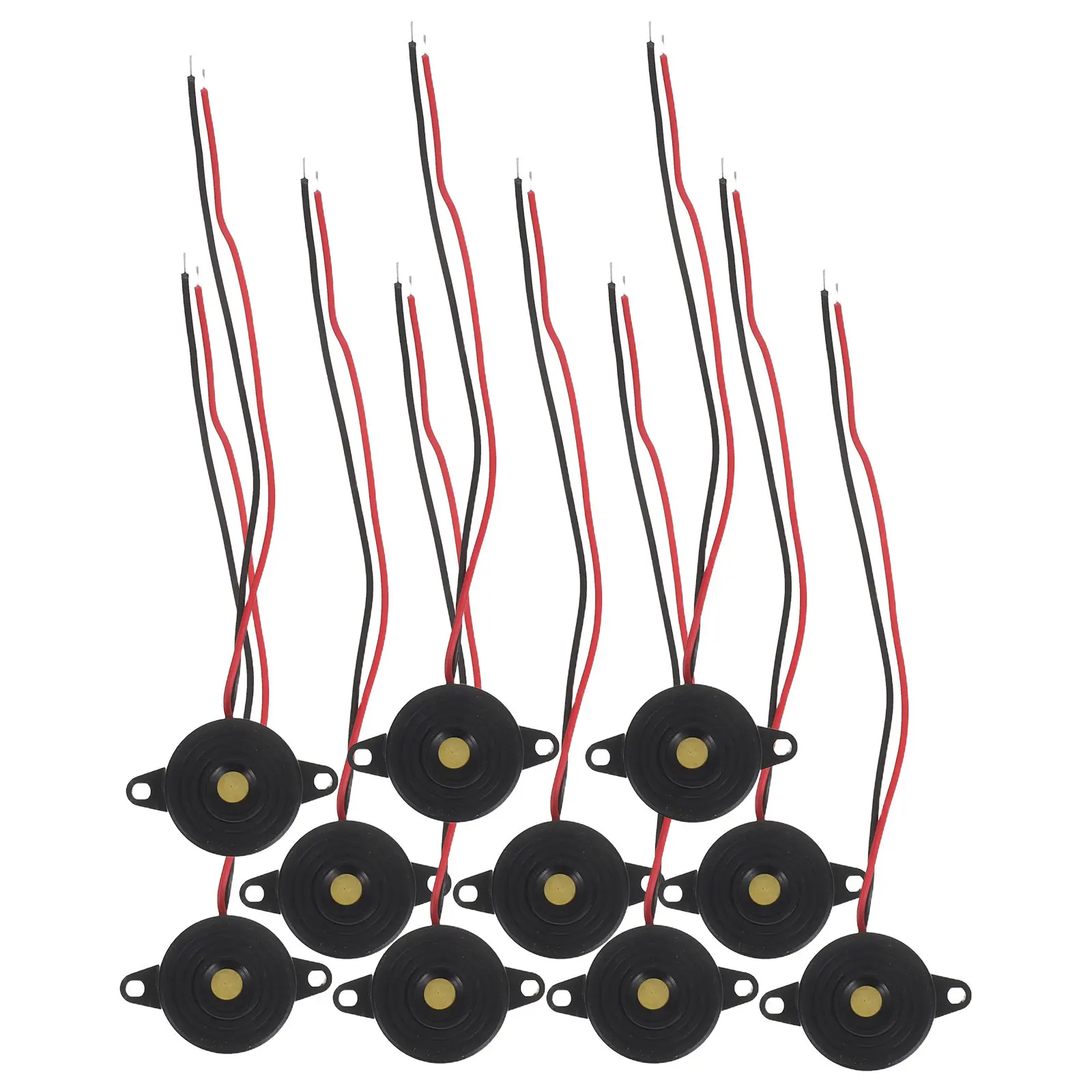 

10Pcs Piezoelectric Buzzer Active Continuous Sound High Decibel Compact Design for Alarms Games Physics Projects Electronic