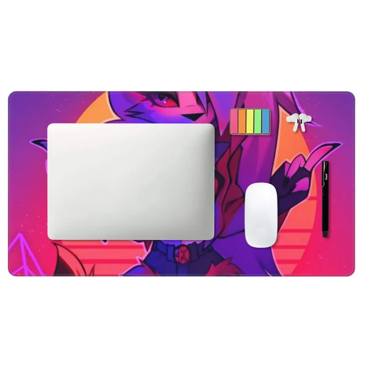 Large Mouse Pad Loona Collage Helluva Boss Anime Gamer PC Laptop Mats Keyboard Carpet Computer Gaming Office Accessories DeskMat