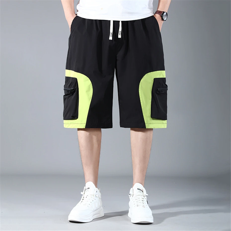 11XL Plus Size Shorts Men Summer Cargo Shorts Fashion Causal Short Pants Male Elastic Waist Bottom Big Size 11XL