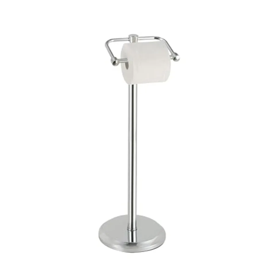 

Free Standing Toilet Paper Holder with Weighted Base, Bathroom Tissue Roll Stand, Holds Jumbo and Standard Rolls, Freestanding