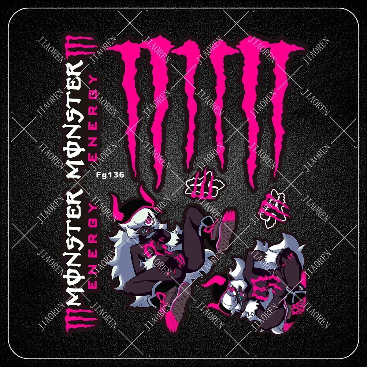 

Reflective Monster Energy Sticker Logo Helmet Car Bike Tank Decal 2025 New Sticker