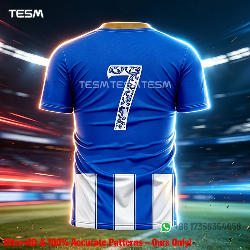 TESM Men Fan Football Shirt Family Matching Soccer T-Shirt 3D Printed Short Sleeve Training & Match