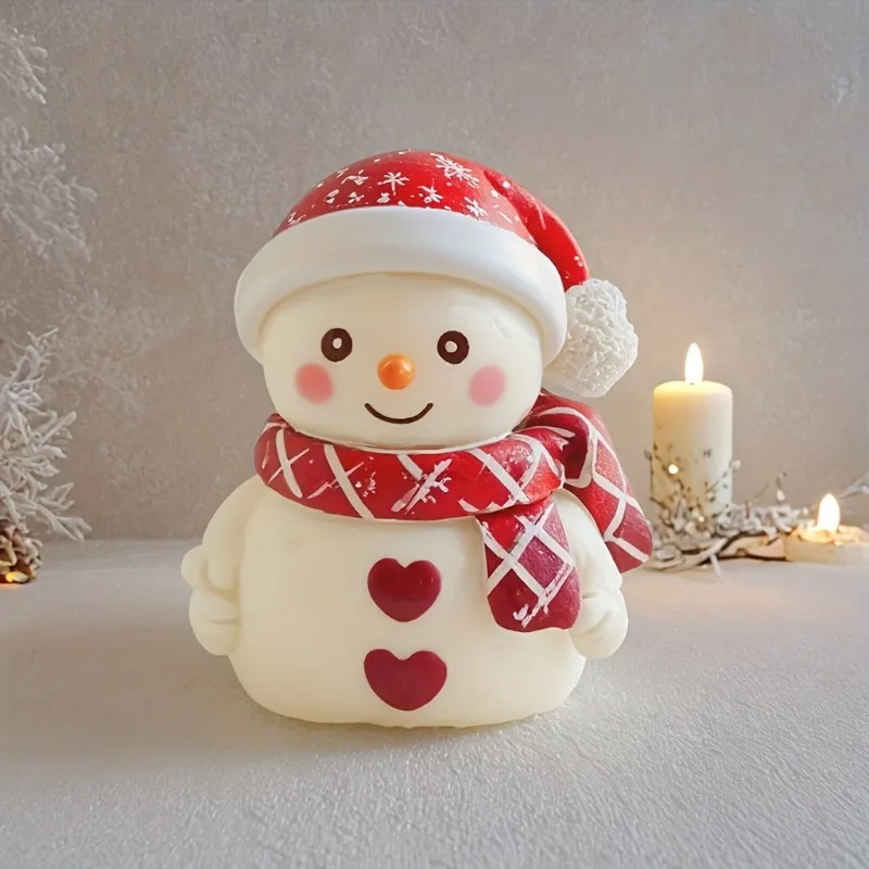 A Top quality Christmas Snowman Silicone Mold for Candles, Resin & Wax - DIY Craft Plaster Casting Tool for Home Decor, Best