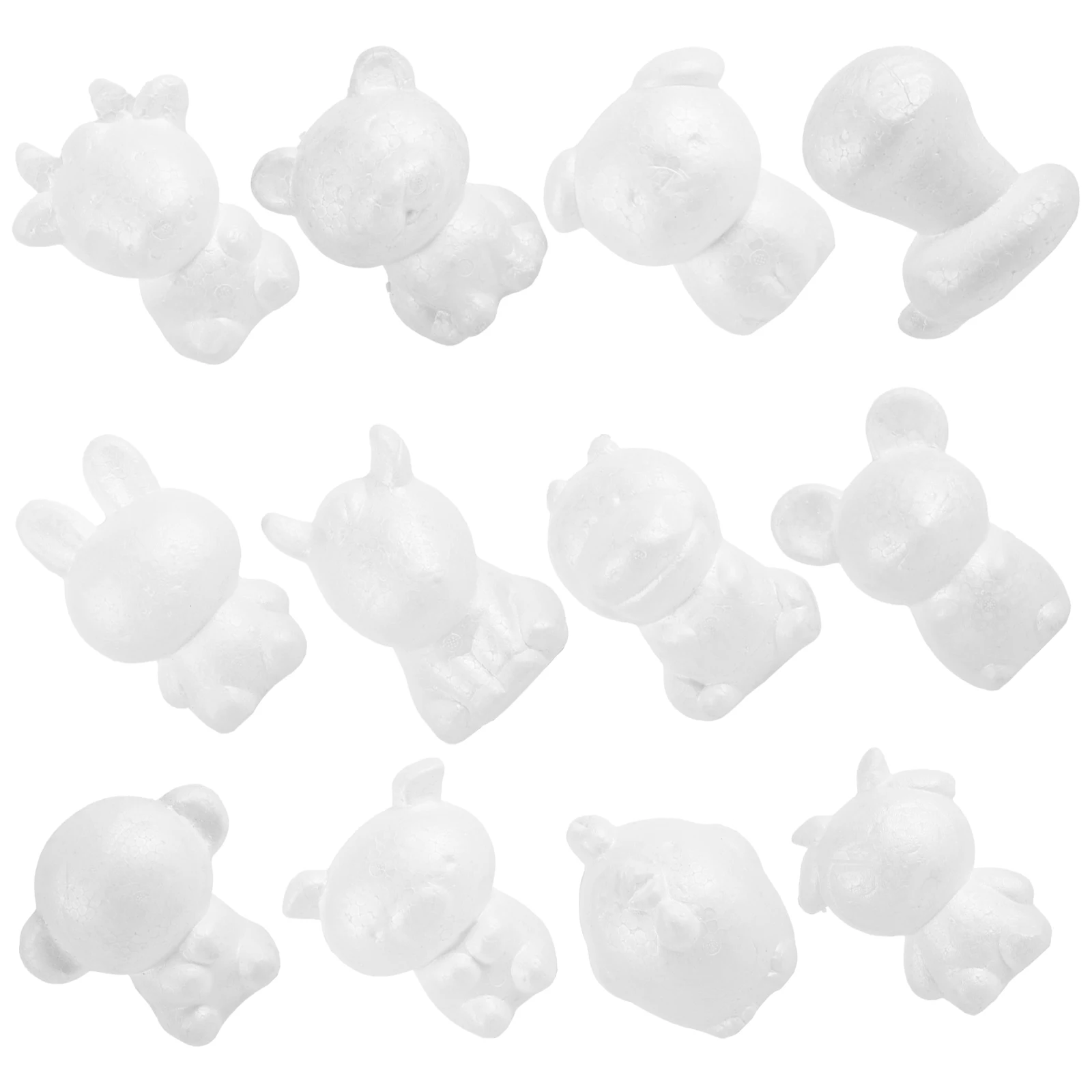 12pçs conjunto de artesanato de animais do zodíaco chinês, material de ensino ideal diy para crianças, projetos de natal, inverno e ano novo