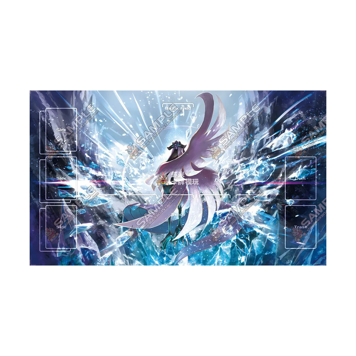 600X350X2Mm Diy Ptcg Moltres Zapdos Card Battle Mat Ptcg Articuno Single Player Board Game Card Duel Plate Battle Gift Toymat
