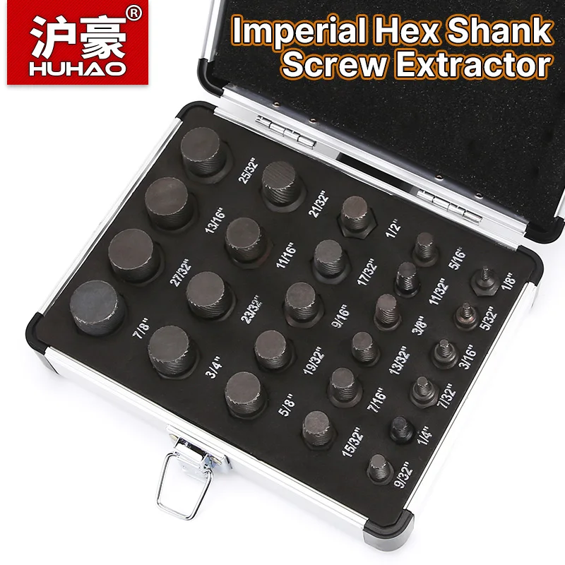 

10/25Pcs Screw Extractor Set with Box Hex Head Multi-Spline Bolt Set Chrome Molybdenum Alloy Steel Rounded Bolt Remover