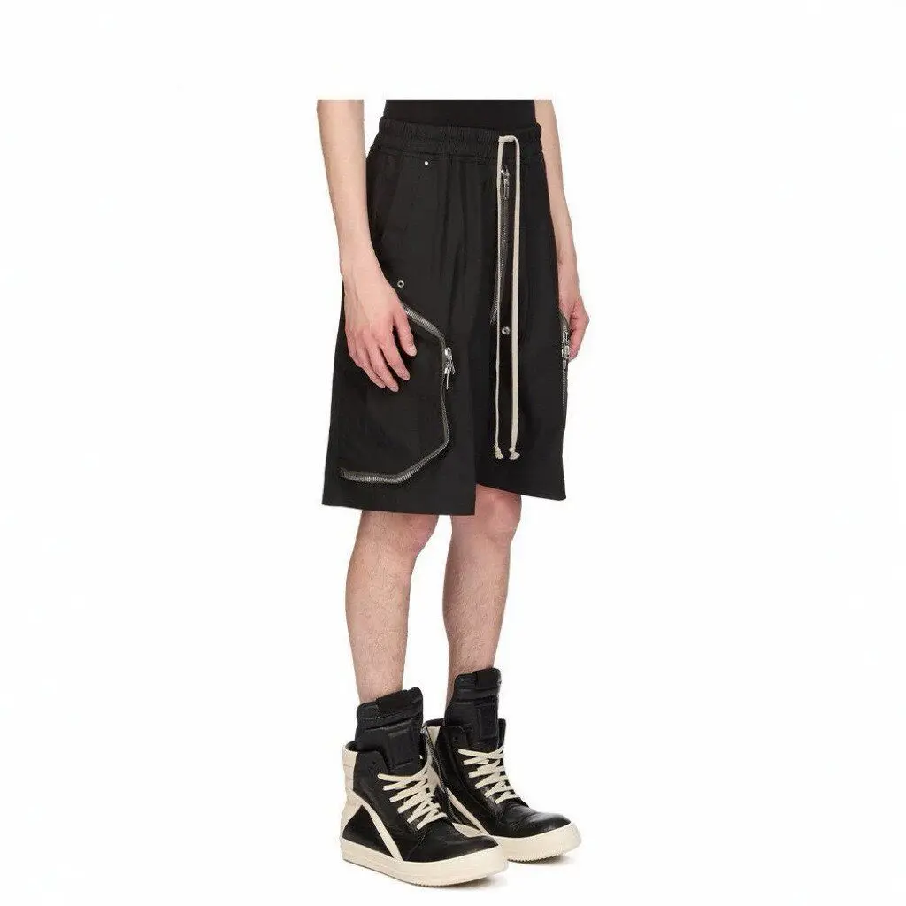 

2026 Spring Summer Men's Black 3D Functionality Shorts American Style RO Wind Five-Quarter Length Casual Daily Wear Shorts