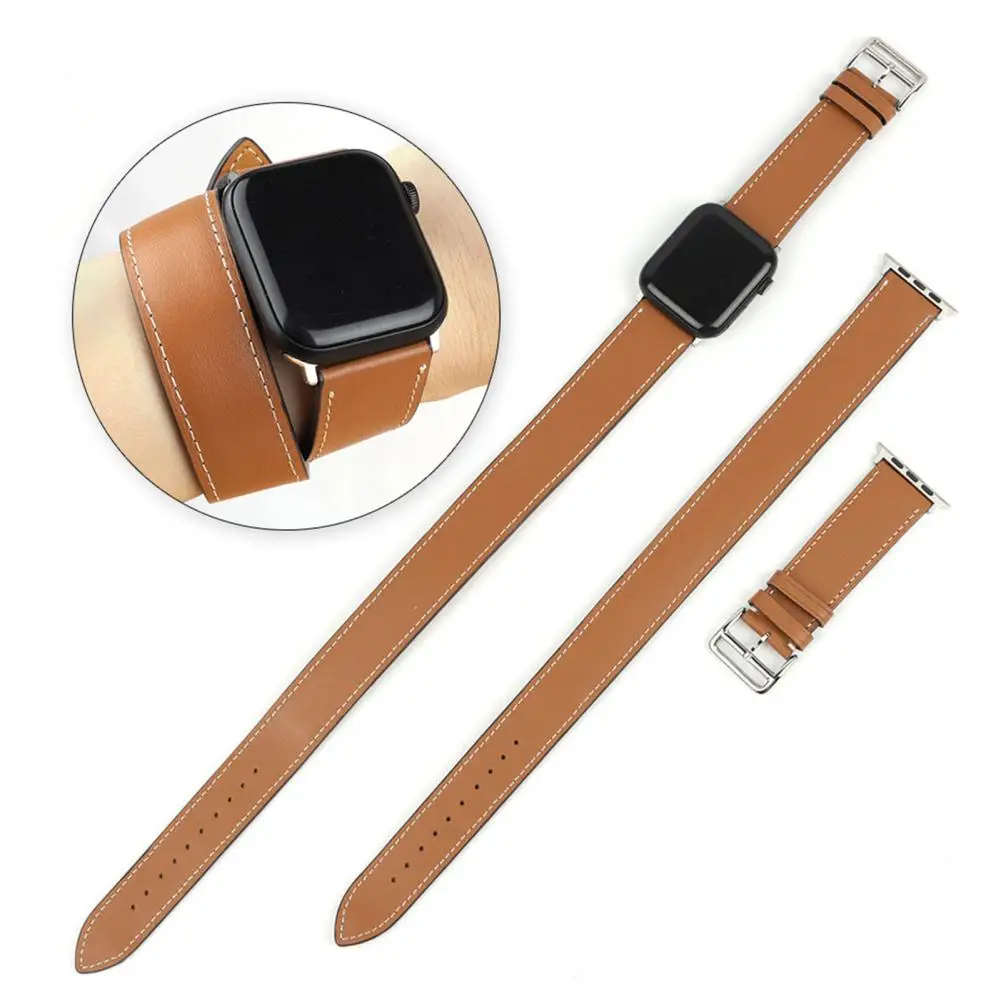 Correa de reloj ajustable de liberación rápida con orificios múltiples, correa de reloj de pulsera Unisex profesional de doble capa para Apple Watch