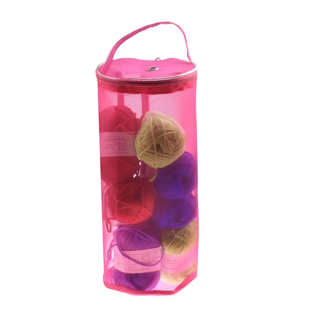 

Wool Storage Holder Yarn Organizer Portable Tote Knitting Knitting Yarn Storage Bag Bag Holder Pink Natural Material Home Use