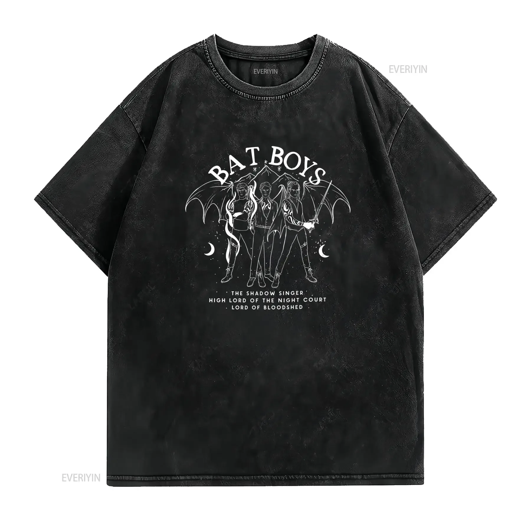 Maglietta ufficiale con licenza Bat Boys Sarah J Maas Acotar Merch Rhysand Cassian Azriel Night Court Velaris Bookish Shop