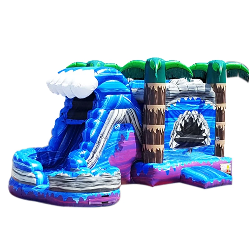 Inflatable Bounce House Commercial Tropical Party Bouncy Castle Inflatable Bouncer Castillo Combo Kids Outdoor Party Games