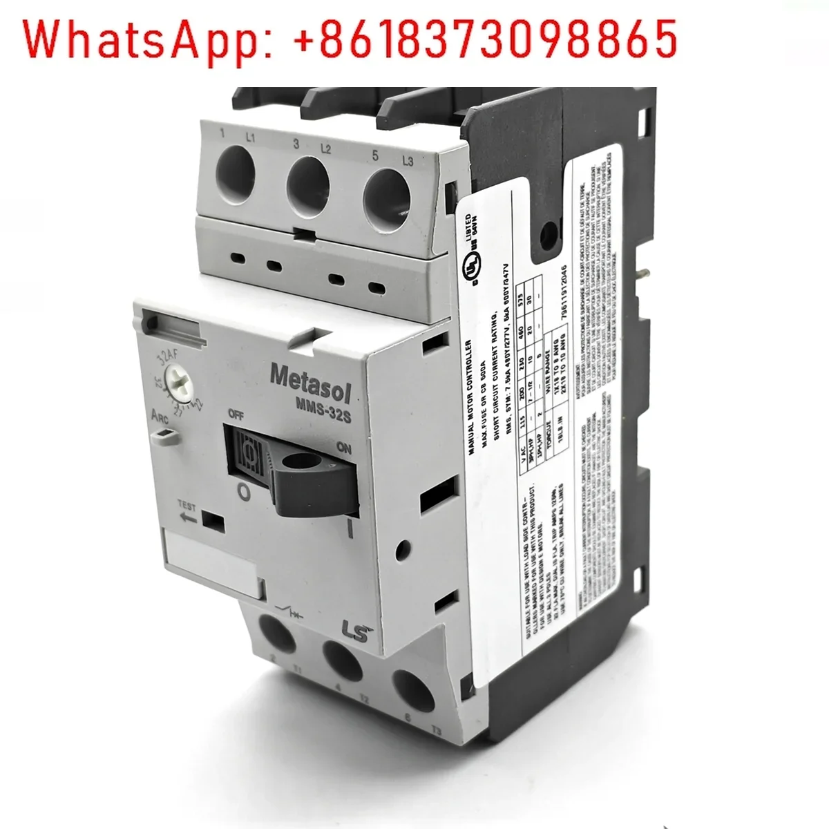 Power Generation MEC Motor Circuit Breaker MMS-32S 63S 100S 2.5A 5A Motor Protector