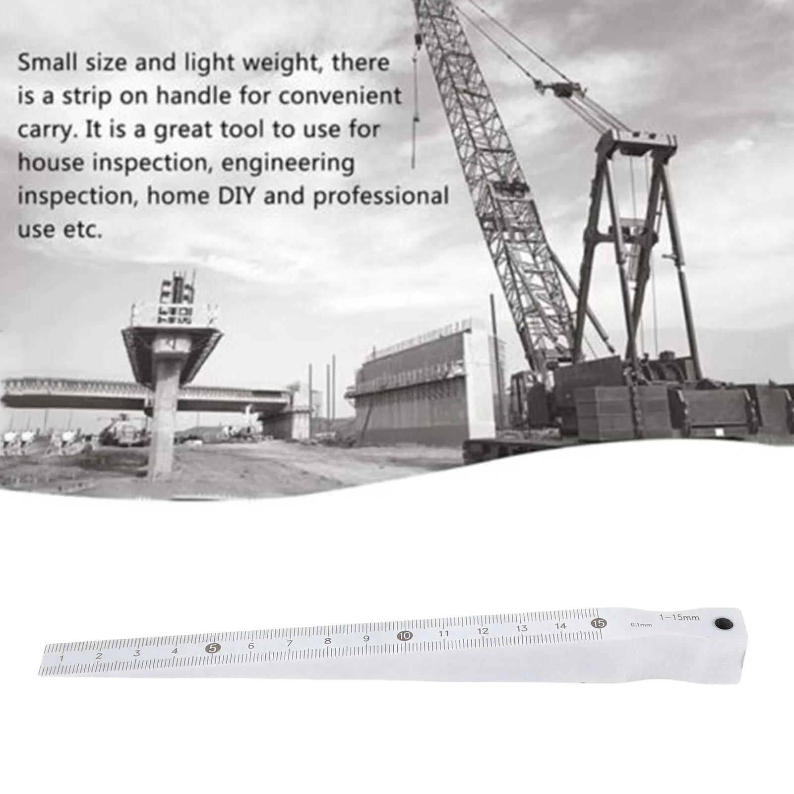 เครื่องมือวัดรูช่องว่าง เทเปอร์เกจ 1-15 มม. สแตนเลสสตีล เครื่องมือวัดรูเชื่อมพร้อมกล่องเก็บของ