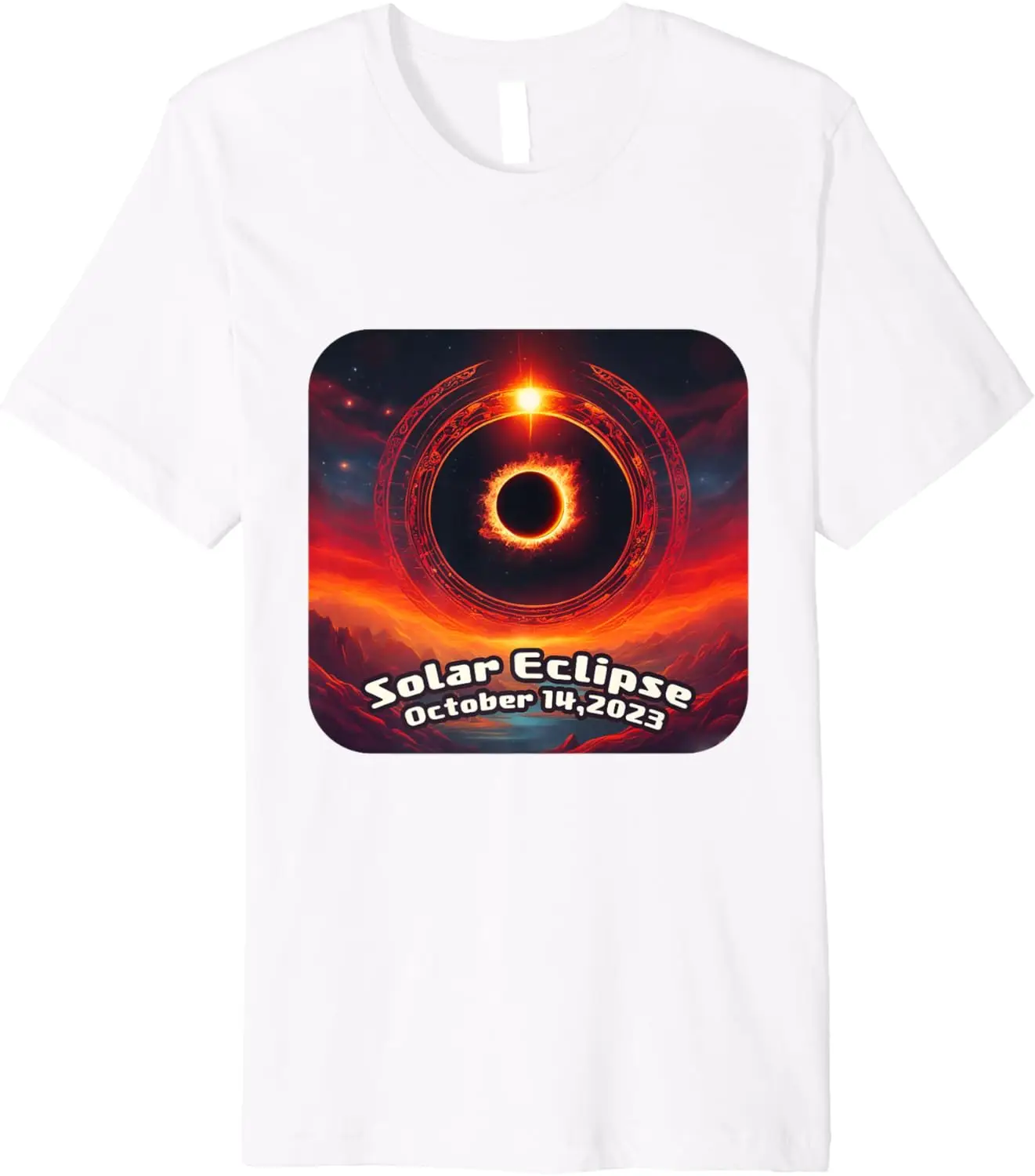 of 2023 moon Earth and the sun Premium T-Shirt