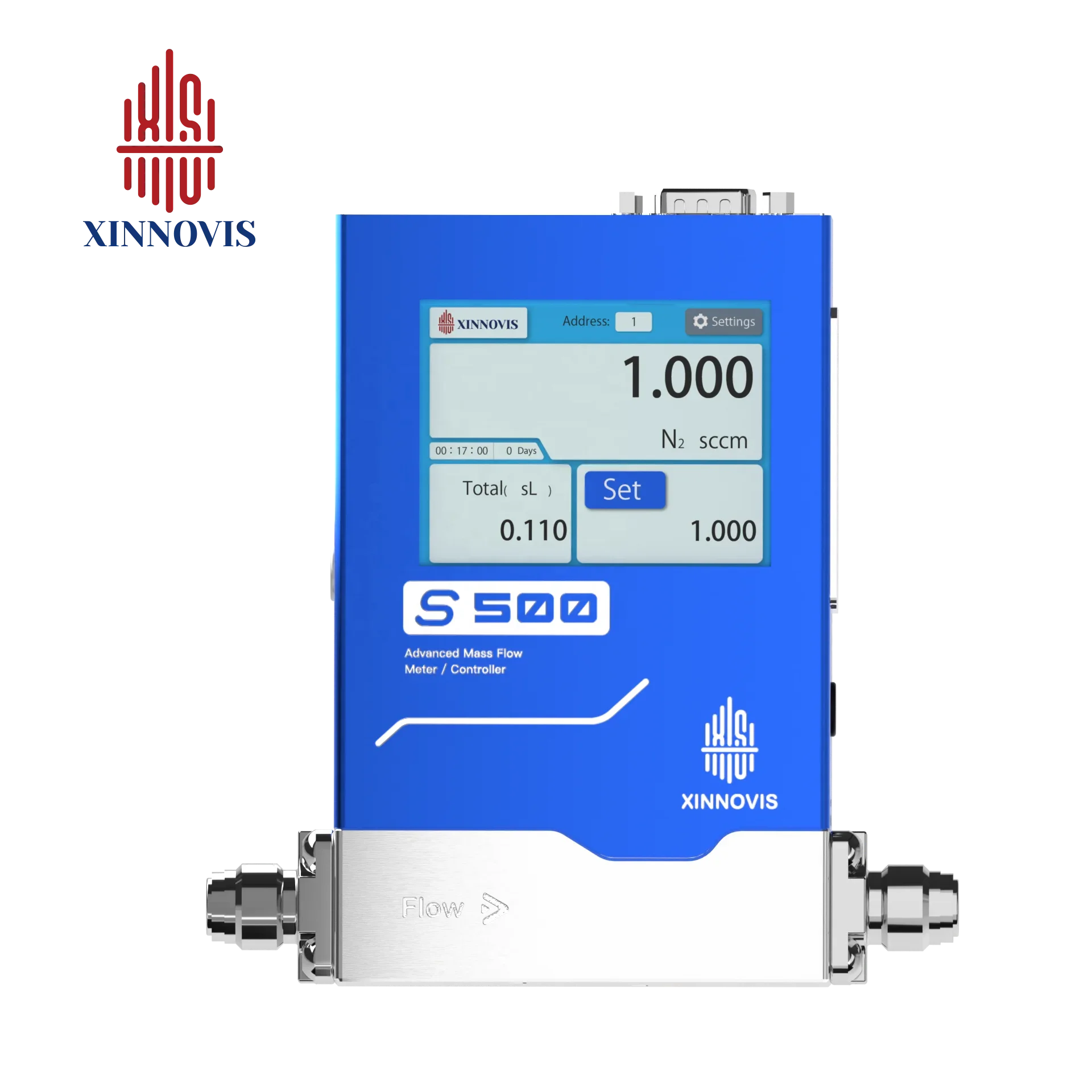 MFC S500 جهاز التحكم في التدفق الشامل للغاز 0.01sccm ~ 20 لتر/دقيقة الهواء/الهيدروجين/الأكسجين/النتروجين/الميثان/الأرجون/الهيليوم الفولاذ المقاوم للصدأ #2