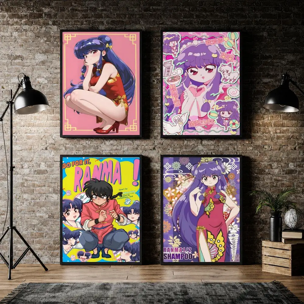 Ranma 1/2 Martial Anime Poster Pvc HD Peel and Stick Modern poster Home Office Living Room Dining Room Wall Decor