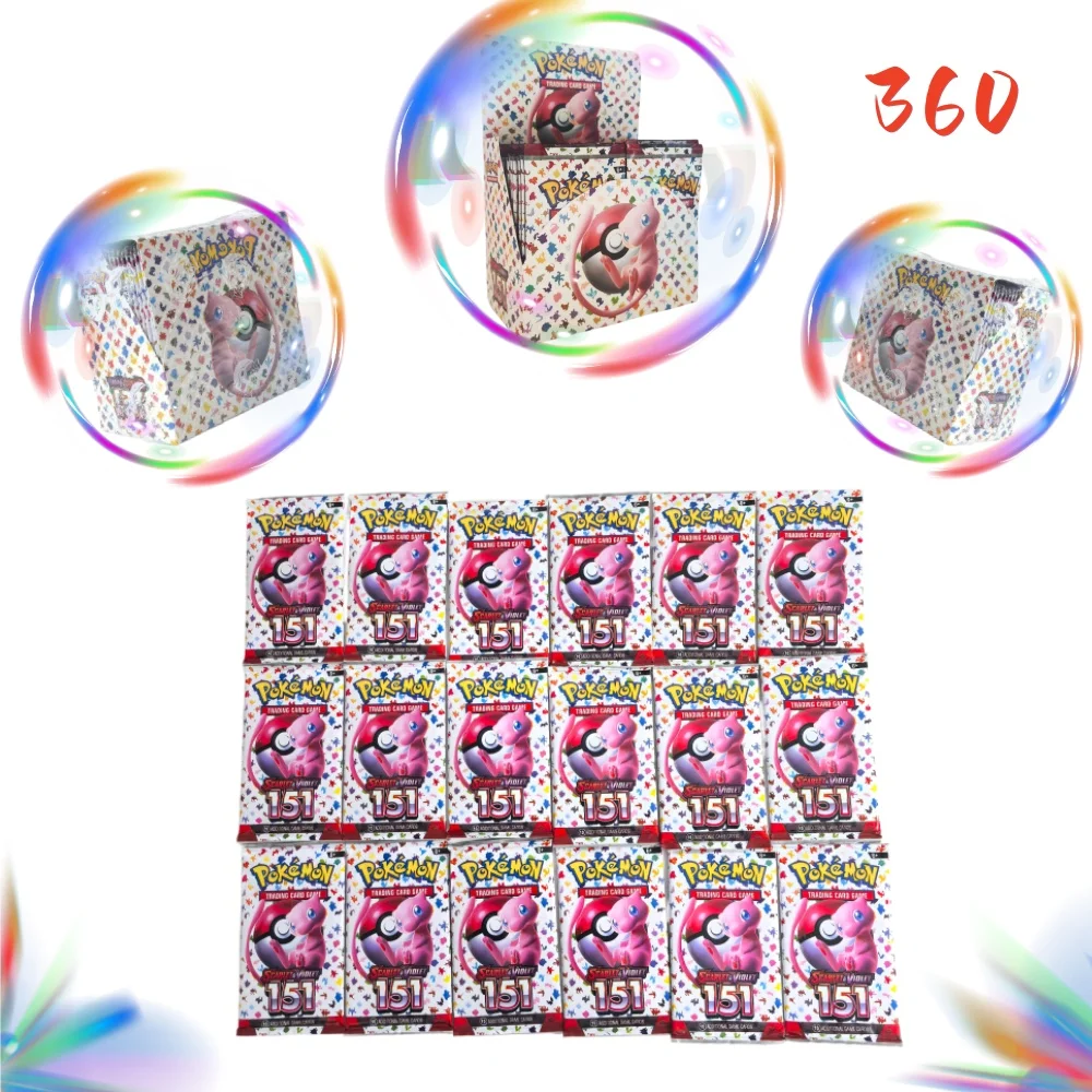 HOT TCG Booster Pack Zufällige 6/12/24-Beutel-Karten 151 Englische Booster-Kampfkarten für Sammler und Geschenke