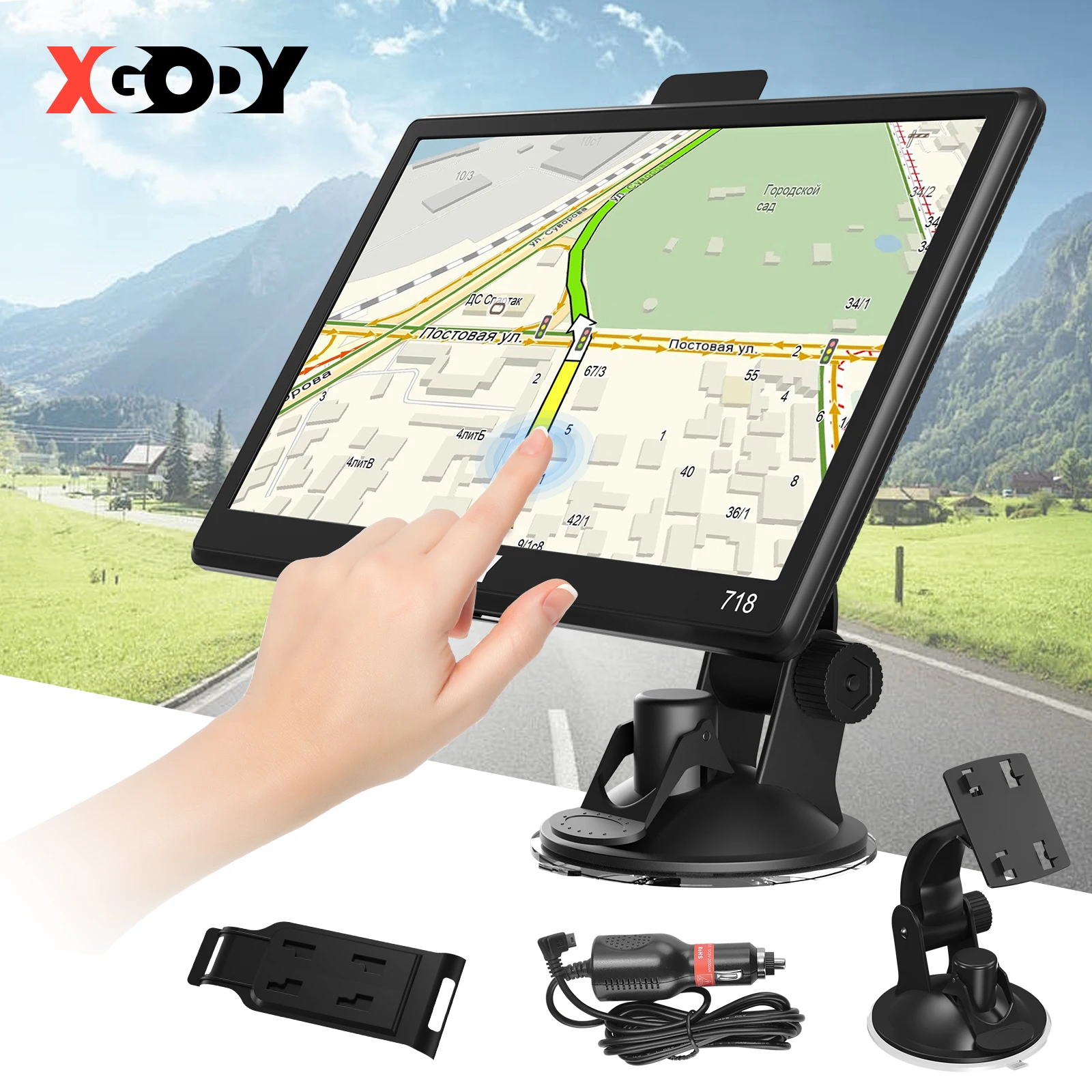 XGODY 7 pouces Portable Truck Navigator CAR Navigation GPS 16 Go 256 Mo gratuit CARTE Europe