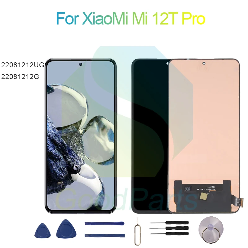 

For XiaoMi 12T Pro LCD Display Screen 6.67" 22081212UG, 22081212G Mi 12T Pro Touch Digitizer Assembly Replacement