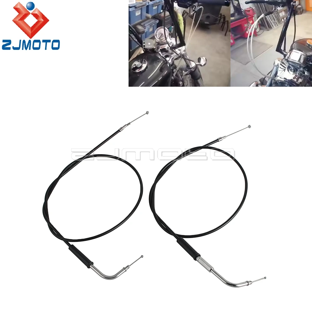 Throttle Clutch Cable 90cm 110cm 130cm 140cm 150cm 160cm 180cm 200cm Motorcycle Wires 1996-2015 For Harley Sportster XL 883 1200