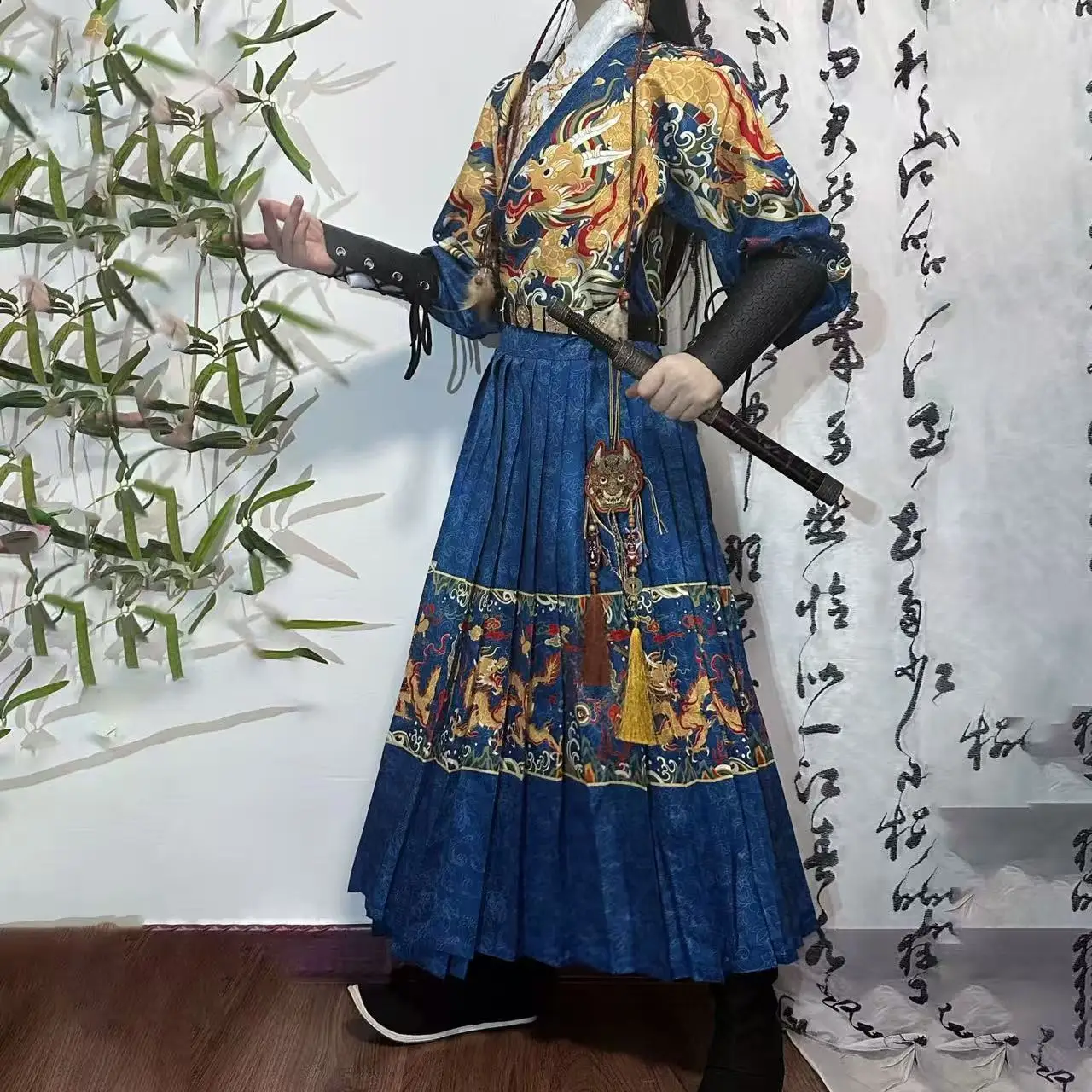 Original Dragon Hanfu Men Women Traditional Chinese Flying Fish Suit Halloween Event Royal Guards Cosplay Costume Stage Outfits