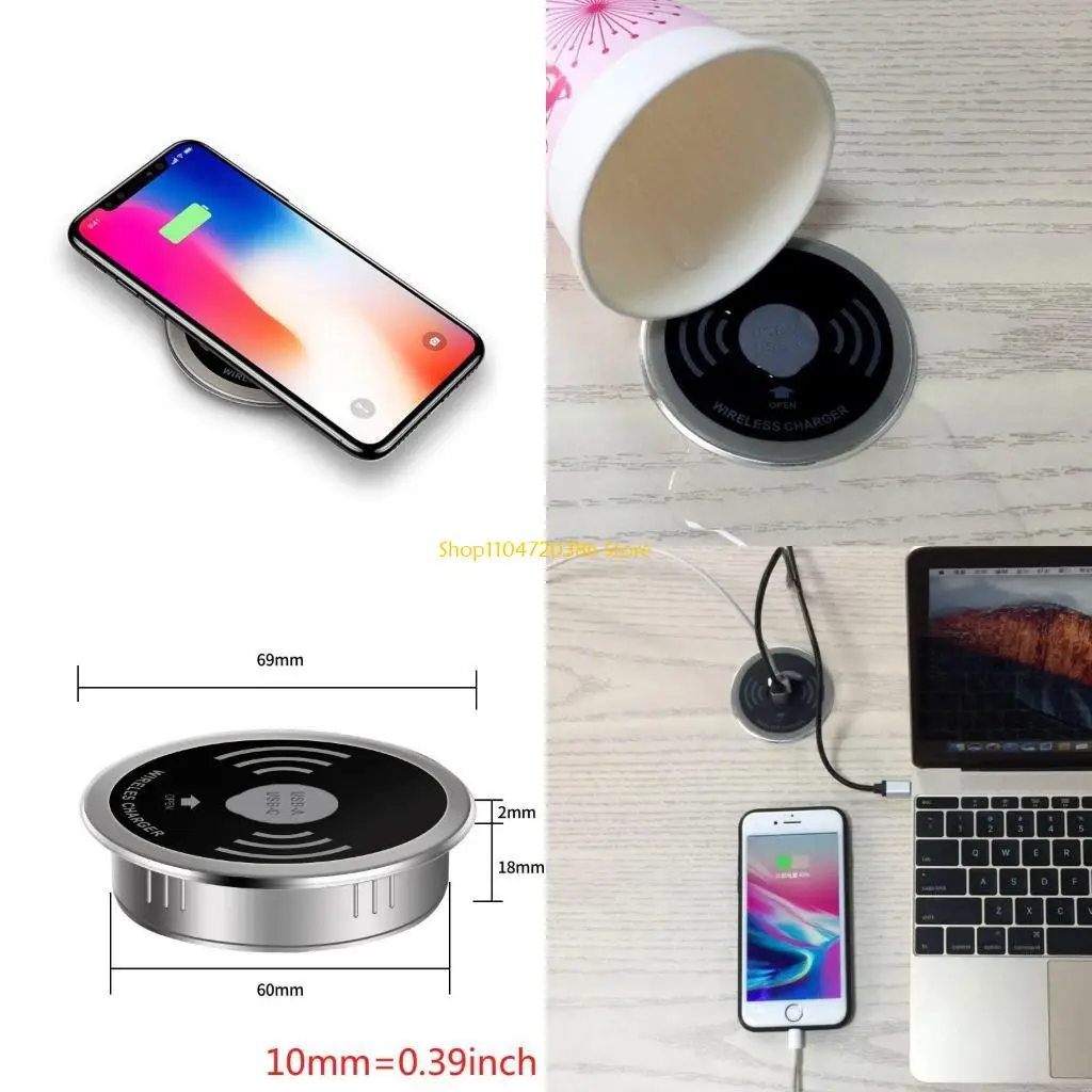 

K0EA Portable 15W Wireless Charging Stand Holder Dock Base Mount Universal Smartphone Power Adapter Tabletop