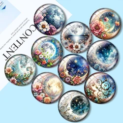 Magnificent Moon Images 12mm/18mm/20mm/25mm Round photo glass cabochon demo flat back Making findings