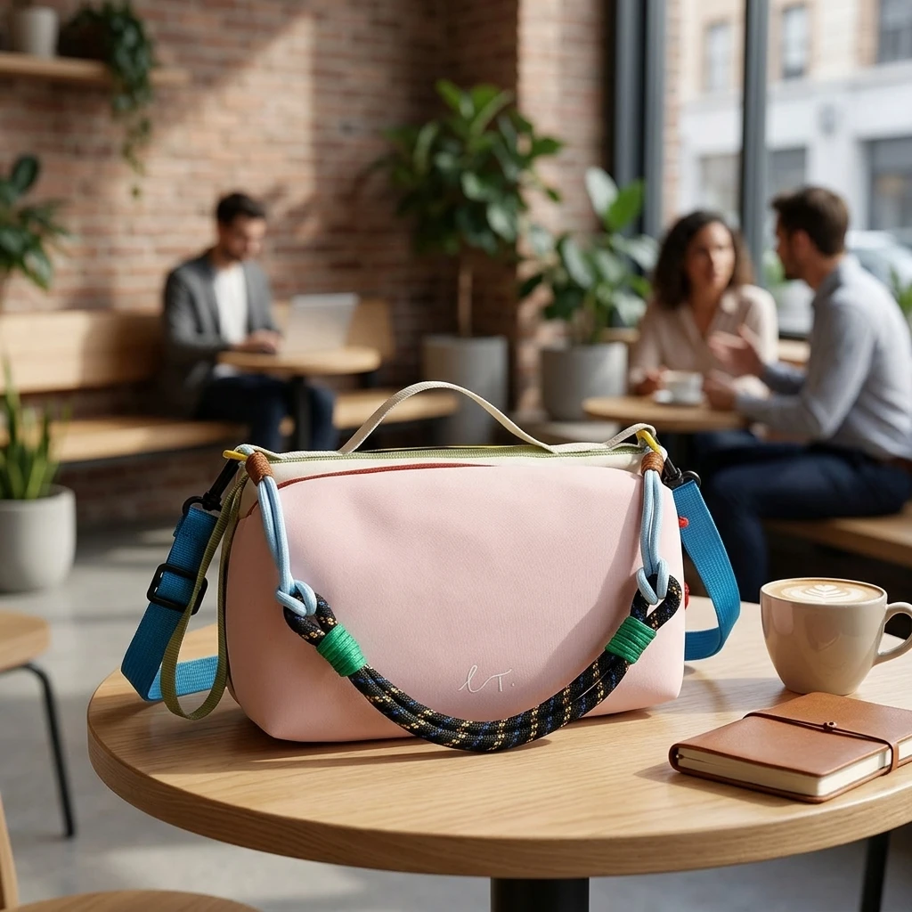Handbag Stylish Daily Commute for Women Large Capacity Colorblock Nylon Makeup Phone Bag Multi-Compartment Travel Organizer