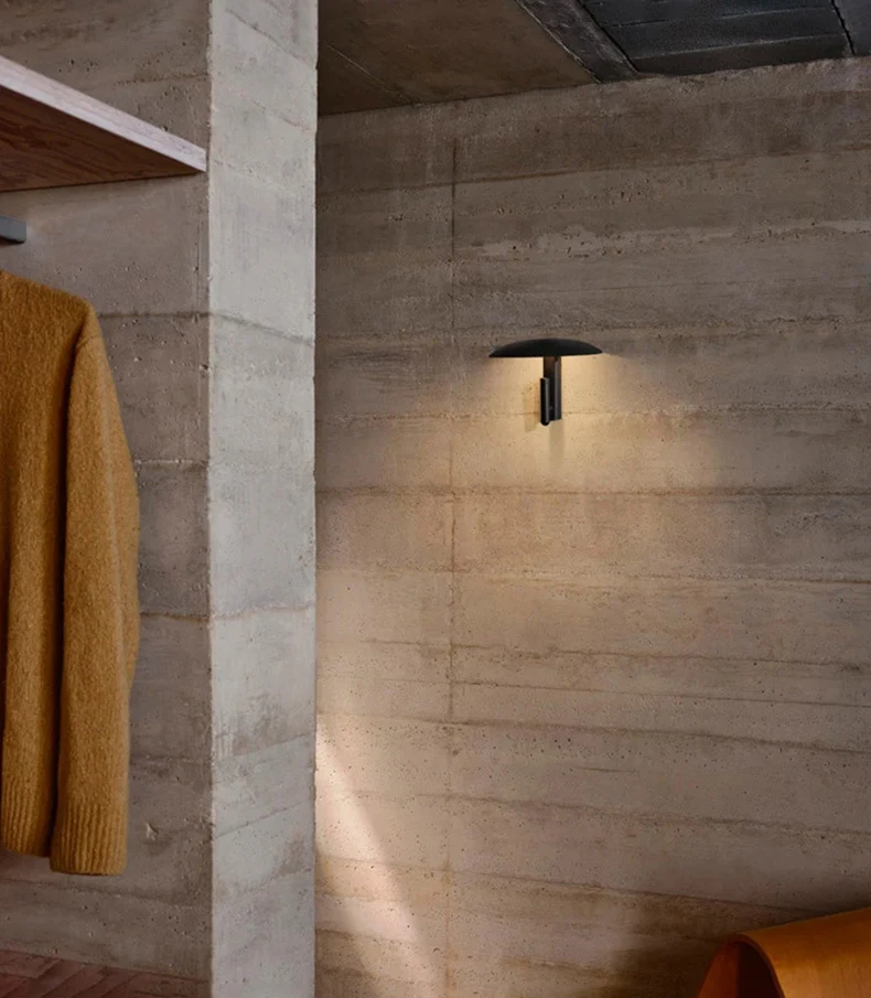Wall Lamp 2 LEDs Black Orange Green Metal With Switch 3000K