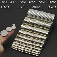 5x2 6x2 10x2 20x2mm N35 imán redondo súper fuerte NdfeB potente imanes magnéticos permanentes imán de refrigerador imán de neodimio