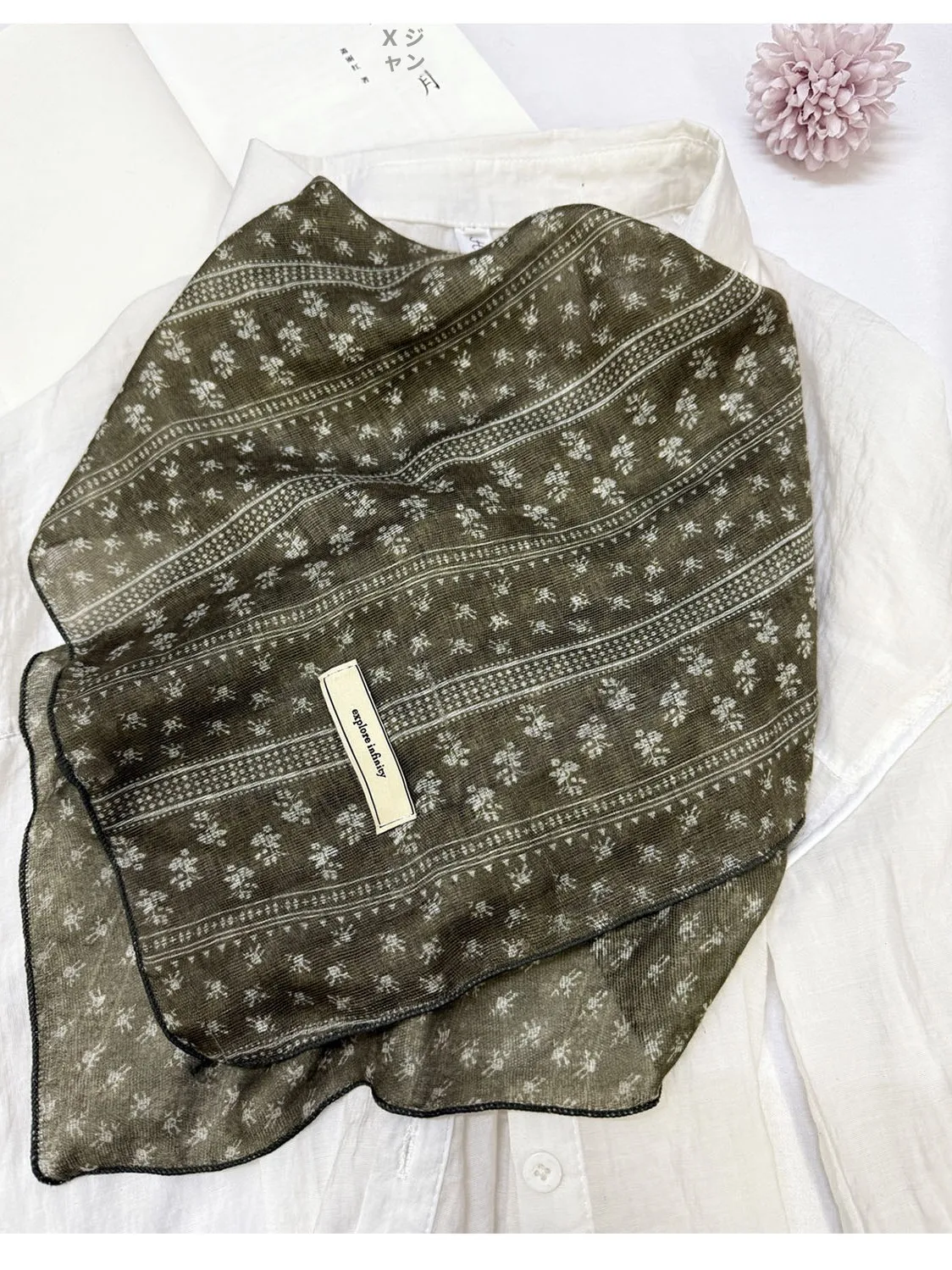 lenco-decorativo-fino-floral-dupla-face-versatil-feminino-coreano-de-verao-para-protecao-solar-e-cabelo-pequeno-laco