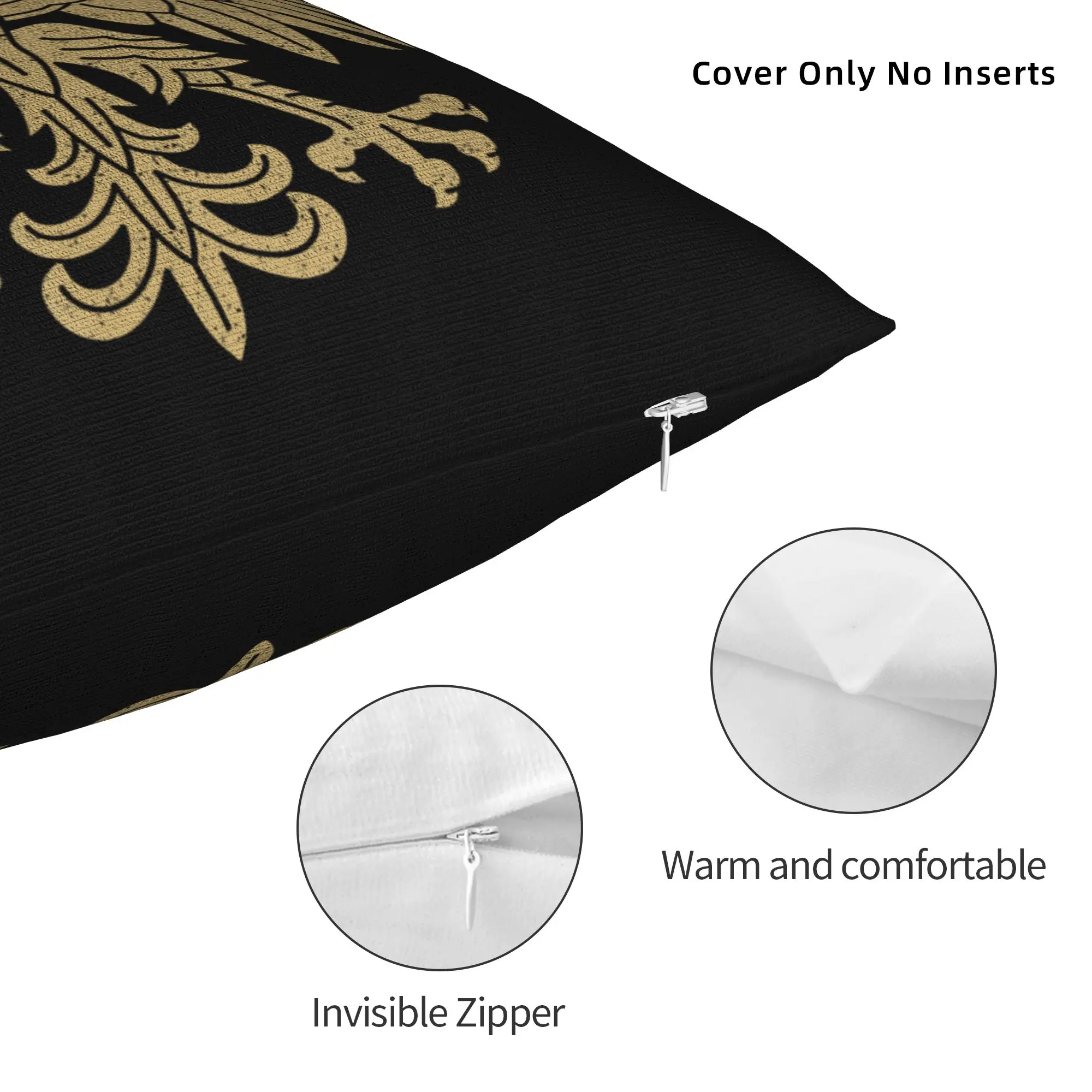 Soft Polish Eagle Coat of Arms Poland Pillowcase Polyester Cushion Cover Decoration Polska Throw Pillow Case Cover Chair Zipper
