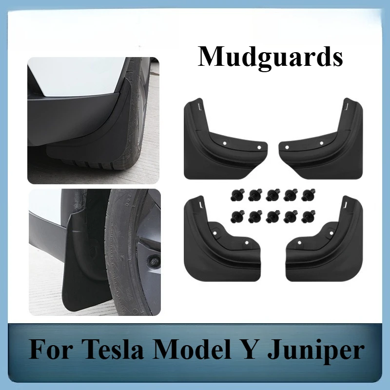 

For Tesla Model Y Juniper Mud Flaps Front Rear Splash Guards Fender Upgrade Front Rear Fender Mudguard Modification Accessories