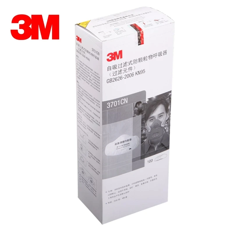 3M Gas Mask Filter 3701 for Mask 3200 Series Respirator Anti Static High Electrostatic Dust Particulate Protection 10pcs/Lot