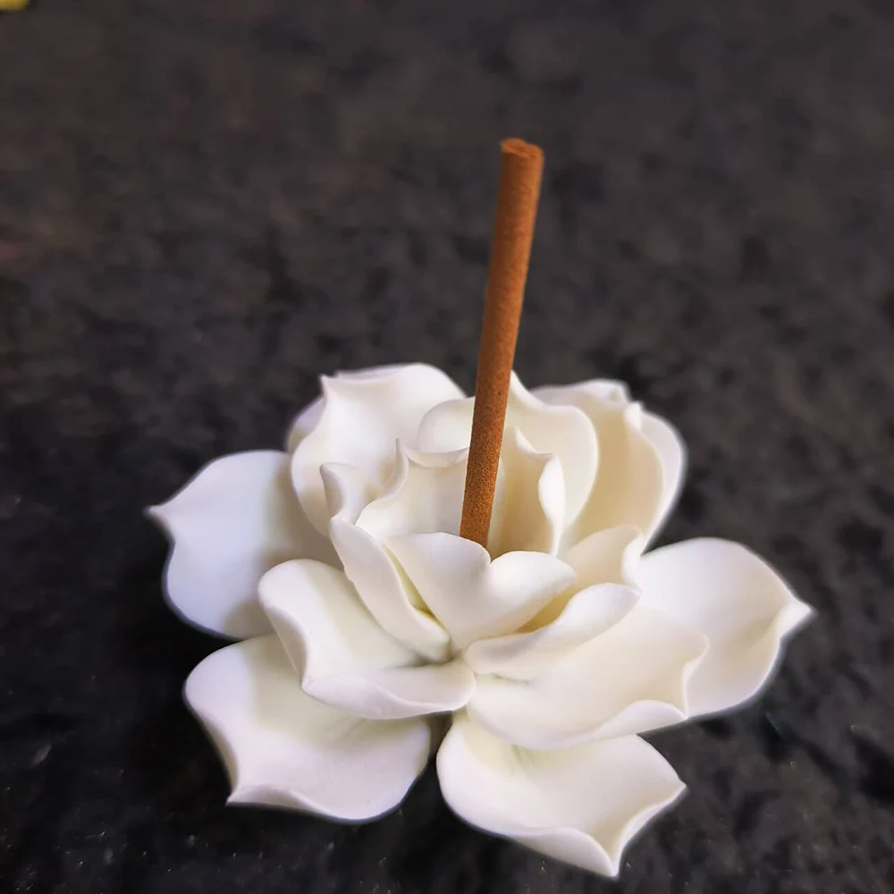 Handmade Ceramics Incense Burners Small Lotus Censers Sandalwood Sticks Incense Holders Zen Desk Home Decor Ornaments